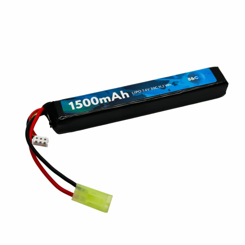 Аккумулятор LiPo B&C 1500 MAH 7.4V (2s) 30C, Mini Tamiya, Soft case