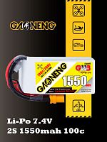 Аккумулятор Li-po Gaoneng GNB 1550mah 2S1P 7.4V 100C 18x34x70mm XT60