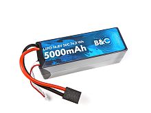 Аккумулятор LiPo B&C - 14.8v 5000mAh 50C (4S, Hardcase, разъём TRX)