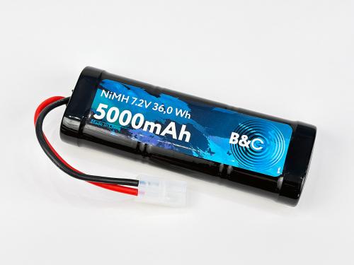 Аккумулятор Ni-Mh B&C 5000mAh, 7,2V, (Разъем Tamiya)
