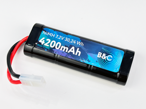 Аккумулятор Ni-Mh B&C 4200mAh, 7,2V, (Разъем Tamiya)