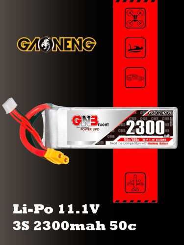 Аккумулятор Li-po Gaoneng GNB 2300mah 3S1P 11.1V 50C 25x34x107mm
