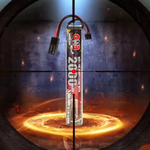 Аккумулятор для страйкбола Li-po Gaoneng GNB 2000MAH 2S1P 7.4V 30C 17x20x129mm Mini Tamiya фото 5