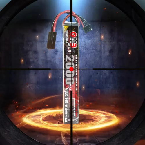 Аккумулятор для страйкбола Li-po Gaoneng GNB 2000MAH 3S1P 11.1V 30C 25x20x130mm Mini Tamiya фото 5