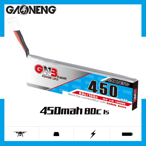 Аккумулятор Li-po Gaoneng GNB 450mah 1S1P 3.7V 80C 6x17x59mm