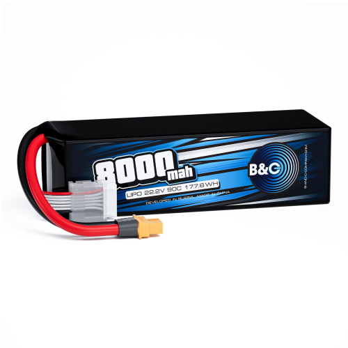 Аккумулятор Li-po B&C 8000 MAH 22.2V (6s) 90C, XT60, Soft case (для FPV дронов)