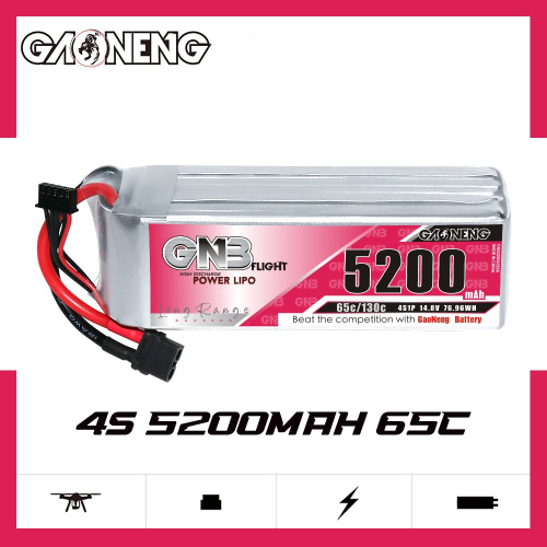 Аккумулятор Li-po Gaoneng GNB 5200mah 4S1P 14.8V 65C 38x44x140mm