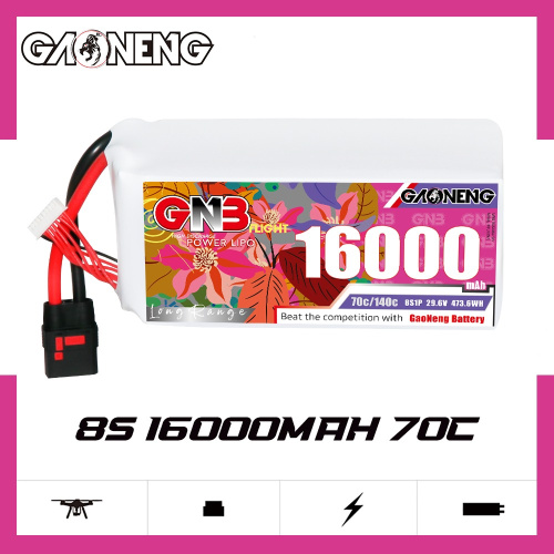 Аккумулятор Li-po Gaoneng GNB 16000mah 8S1P 29.6V 70C 91x80x187mm