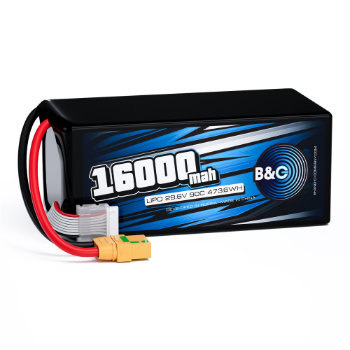 Аккумулятор Li-po B&C 16000 MAH 29.6V (8s) 90C, XT90S, Soft case (Для дронов)