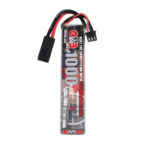 Аккумулятор для страйкбола Li-po Gaoneng GNB 1000MAH 2S1P 7.4V 30C 11.5x20.5x102mm Mini Tamiya фото 3