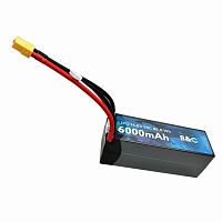 Аккумулятор LiPo B&C 6000 MAH 14.8v (4s) 90C, 5mm + XT60, Hard case