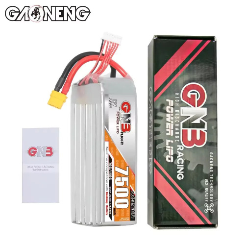 Аккумулятор Li-po Gaoneng GNB 7500mah 6S1P 22.8V HV 70C 60x44x141mm XT60 фото 5
