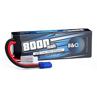Аккумулятор Li-po B&C 8000 MAH 7.4v (2s), 50C, EC5, Hardcase