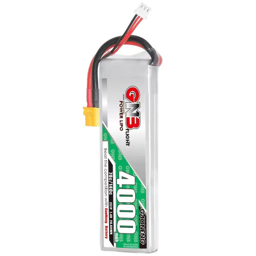 Аккумулятор Li-po GNB 4000mah 2S1P 7.4V 70C 14x43x135mm XT60 фото 4