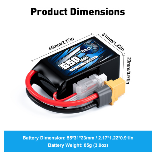 Аккумулятор Li-po B&C 650 MAH 14.8v (4s) 75C, XT60, Soft case фото 3