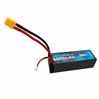 Аккумулятор LiPo B&C 6000 MAH 11.1v (3s) 90C, 5mm + XT60, Hard case