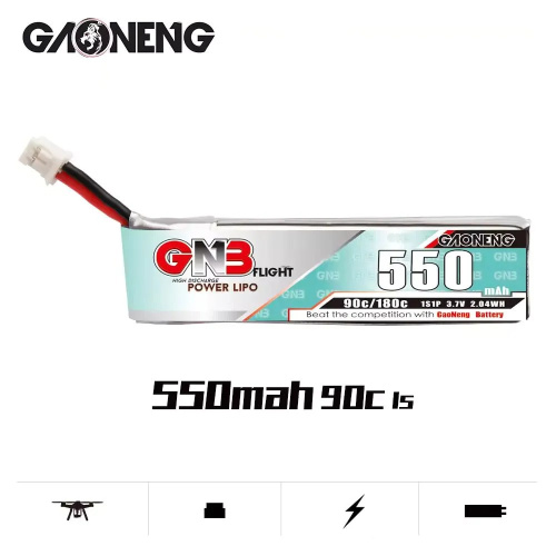Аккумулятор Li-Po Gaoneng GNB 550mah 1S1P 3.7V 90C PH2.0 6x18x66mm