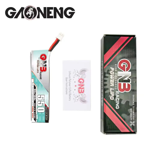 Аккумулятор Li-Po Gaoneng GNB 550mah 1S1P 3.7V 90C PH2.0 6x18x66mm фото 5