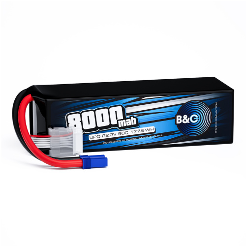 Аккумулятор Li-po B&C 8000 MAH 22.2V (6s) 90C, EC5, Soft case (для FPV дронов)