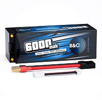 Аккумулятор Li-po B&C 6000 MAH 14.8v (4s) 90C, 5mm + TRX, Hard case