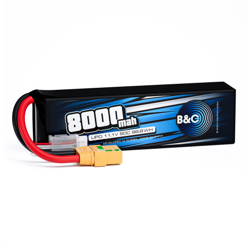 Аккумулятор Li-po B&C 8000 MAH 11.1V (3s) 90C, XT90, Soft case