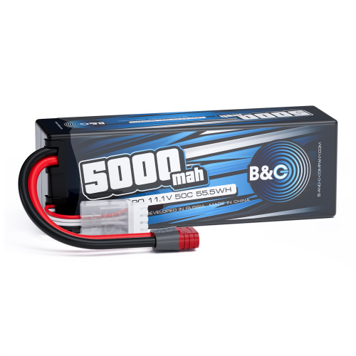 Аккумулятор Li-po B&C 5000 MAH 11.1V (3s) 50C, T-Plug, Hard case