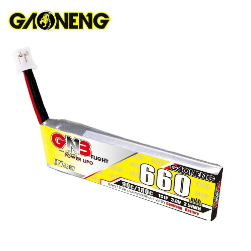Аккумулятор Li-po Gaoneng GNB 660mah 1S1P 3.8V HV 90C 7.8x18x58mm фото 3