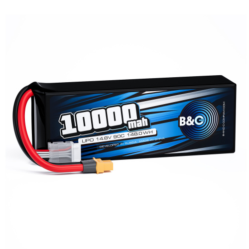 Аккумулятор Li-po B&C 10000 MAH 14.8V (4s) 90C, XT60, Soft case