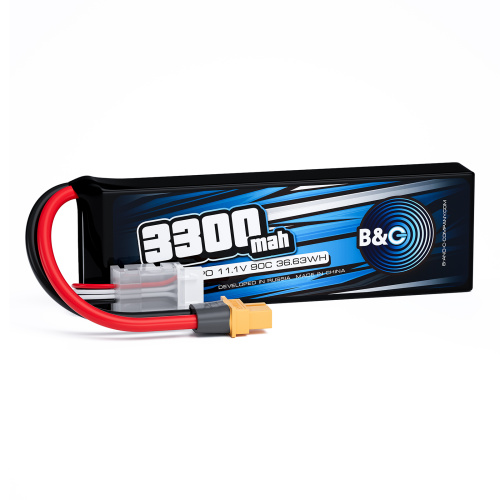 Аккумулятор Li-po B&C 3300 MAH 11.1v (3s) 90C, XT60, Soft case