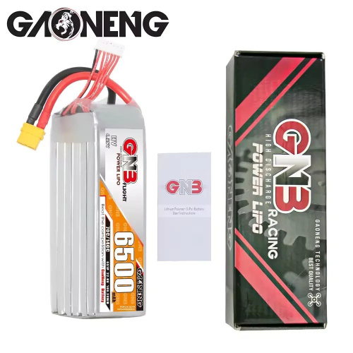Аккумулятор Li-po Gaoneng GNB 6500mah 6S1P 22.8V HV 70C 52x44x141mm XT60 фото 5