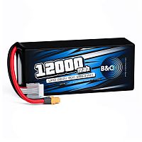 Аккумулятор Li-po B&C 12000 MAH 22.2V (6s) 90C, XT60, Soft case (для FPV дронов)