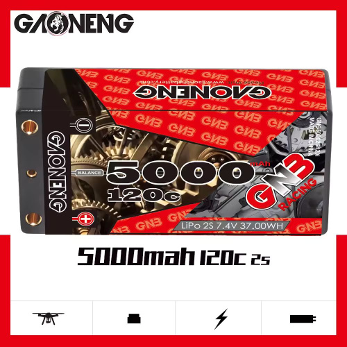 Аккумулятор Li-po Gaoneng GNB 5000MAH 7.4V 2S2P 120C 25.1x47x96mm XT60