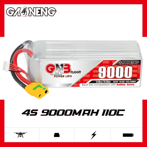 Аккумулятор Li-po Gaoneng GNB 9000mah 4S2P 14.8V 110C 52x49x160mm XT90