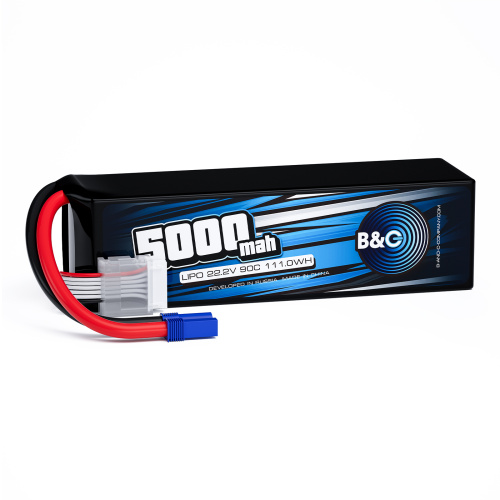 Аккумулятор Li-po B&C 5000 MAH 22.2V (6s) 90C, EC5, Soft case (Для Arrma моделей)