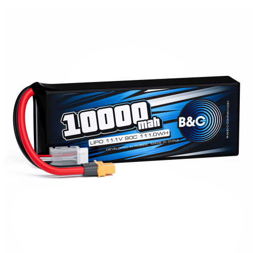 Аккумулятор Li-po B&C 10000 MAH 11.1V (3s) 90C, XT60, Soft case