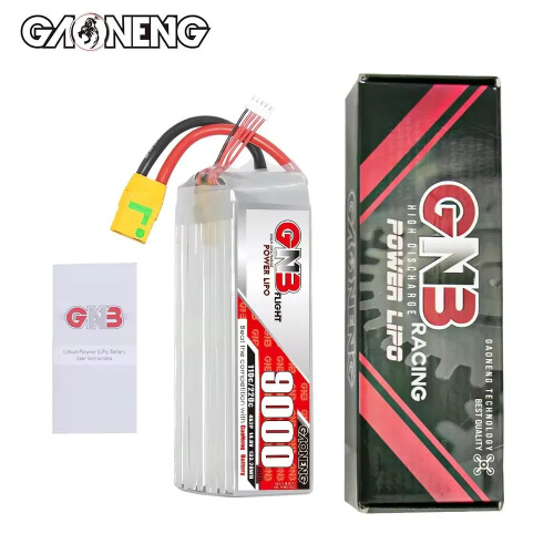 Аккумулятор Li-po Gaoneng GNB 9000mah 4S2P 14.8V 110C 52x49x160mm XT90 фото 6