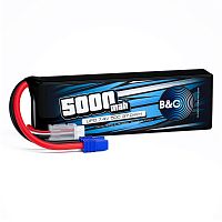 Аккумулятор Li-po B&C 5000 MAH 7.4v (2s), 50C, EC3, Soft case