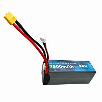 Аккумулятор Li-po B&C 7500 MAH 7.6v (4s HV), 120C, 5mm + XT60, Hardcase