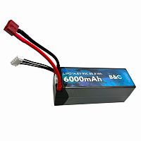 Аккумулятор LiPo B&C 6000 MAH 14.8v (4s) 90C, 5mm + T-Plug, Hard case