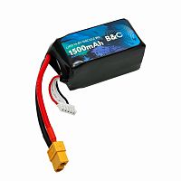 Аккумулятор LiPo B&C 1500 MAH 14.8v (4s) 120C, XT60, Soft case