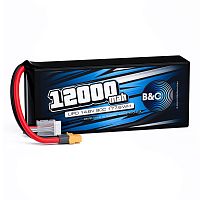 Аккумулятор Li-po B&C 12000 MAH 14.8V (4s) 90C, XT60, Soft case