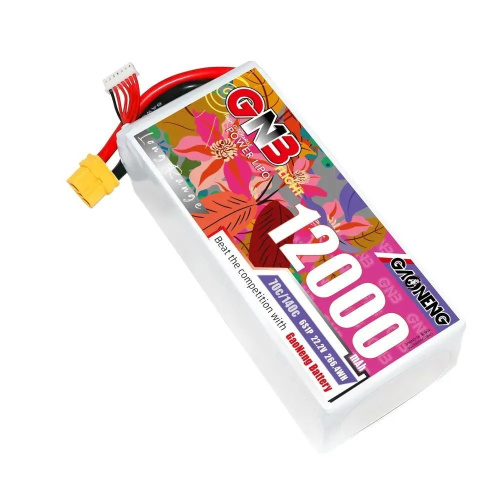 Аккумулятор Li-po Gaoneng GNB 12000mah 6S1P 22.2V 70C 53x80x185mm XT60 фото 2