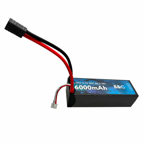 Аккумулятор LiPo B&C 6000 MAH 11.1v (3s) 90C, 5mm + TRX, Hard case