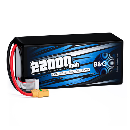 Аккумулятор Li-po B&C 22000 MAH 29.6V (8s) 90C, XT90S, Soft case (Для дронов)
