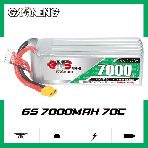Аккумулятор Li-po Gaoneng GNB 7000mah 6S1P 22.2V 70C 64x44x140mm XT60