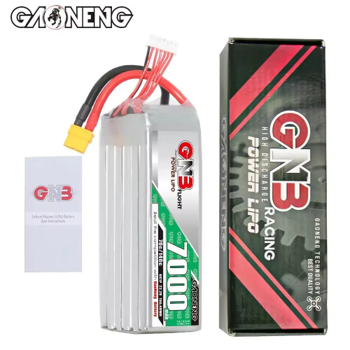 Аккумулятор Li-po Gaoneng GNB 7000mah 6S1P 22.2V 70C 64x44x140mm XT60 фото 5