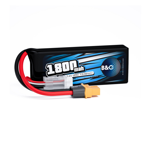 Аккумулятор Li-po B&C 1800 MAH 7.4V (2s) 20C, XT60, Soft case