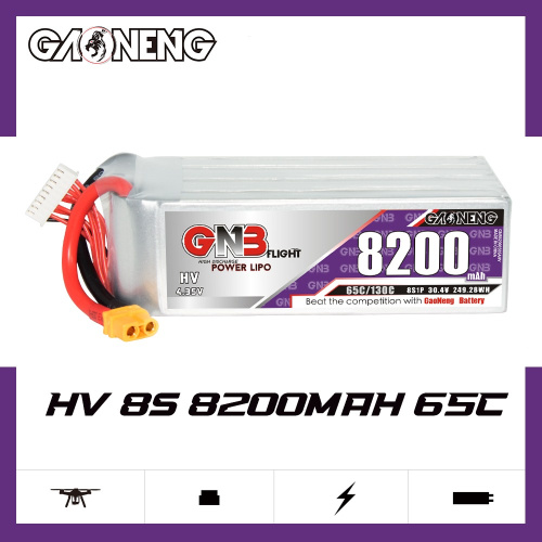 Аккумулятор Li-po Gaoneng GNB 8200mah 8S1P 30.4V HV 65C 91x44x143mm