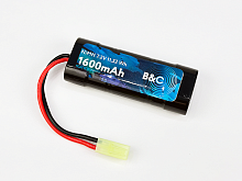 Аккумулятор Ni-Mh B&C 1600mAh, 7,2V, (Разъем Mini Tamiya)
