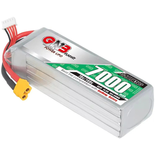 Аккумулятор Li-po Gaoneng GNB 7000mah 4S1P 14.8V 70C 43x44x139mm XT60 фото 2